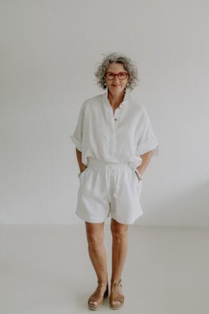 Macie - Oversized Top in Linen