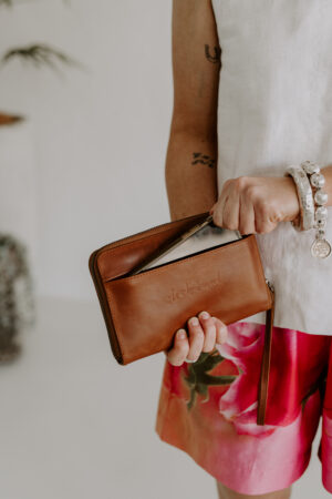 Zippered Leather Purse